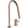 Image de Ideal Standard   Gusto Mitigeur de cuisine à deux trous, Bec rond en C, avec la cartouche FirmaFlow, bec pivotant à 360°, Raccord vissé par le bas, Sunset Rose