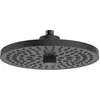 Image de Ideal Standard Idealrain Alu+ Douche de tête, avec deux types de jet sélectionnables par rotation, douchette à effet pluie économe en eau avec buses EasyClean   Noir Mat (260x91x260 mm)