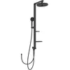 Image de Ideal Standard Ceratwist Alu+ Colonne de douche, Fabriquée à partir d'aluminium recyclé à 100%, douchette à économie d'eau avec différents types de jets   Noir Mat (338x501x1104 mm)