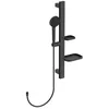 Image de Ideal Standard Idealrain Alu+ Ensemble de douche, Pomme de douche économique avec deux types de jets (pluie douce et massage) et supports réglables   Noir Mat (349x157x600 mm)