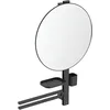 Image de Ideal Standard Alu+ Miroir de courtoisie, Combinaison d'accessoires L, avec Miroir cosmétique Ø 508 mm et étagères réglables, fabriqué à partir d'aluminium recyclé à 100%   Noir (640x145.5x817 mm)