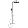 Image de Ideal Standard Ceraflow Alu+ Colonne de douche, Fabriqué à partir de 100% d'aluminium recyclé, douchette à économie d'eau avec différents types de jets   Argent (356x501x1113 mm)