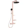 Image de Ideal Standard Ceratherm Alu+ Colonne de douche, Fabriqué à partir de 100% d'aluminium recyclé, douchette à économie d'eau avec différents types de jets   Rosé (356x501x1113 mm)