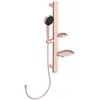 Image de Ideal Standard Idealrain Alu+ Ensemble de douche, Pomme de douche économique avec deux types de jets (SilkRain et Rain) et supports réglables   Rosé (349x157x600 mm)