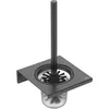 Image de Ideal Standard Alu+ Brosse WC, Fabriqué à partir de 100% d'aluminium recyclé, récipient Amovible pour faciliter Le Nettoyage, Fixation dissimulée   Noir Mat (160x170x347 mm)