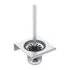 Image de Ideal Standard Alu+ Porte-brosse WC avec brosse, BD593SI,