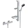 Image de Ideal Standard Ceratherm Alu+ Robinetterie de douche en applique avec mitigeur thermostatique, BE227SI,