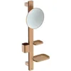 Image de Ideal Standard Alu+ Miroir de courtoisie, Combinaison d'accessoires S, avec Miroir cosmétique Ø 205 mm (grossissement 3 Fois), en Aluminium recyclé à 100%   Bronze (310.5x160x717 mm)