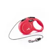 Image de flexi® Classic XS | Laisse rétractable à cordon de 3 m pour petits chiens jusqu'à 8 kg | Format de poche | poignée à 3 doigts | Rouge | Laisse à enrouleur | Poids : 100 g | Dimensions : 8,2 x 13 cm