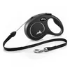 Image de FLEXI New Classic Laisse avec Cordon pour Chien Noir 8 m Taille S