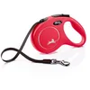 Image de flexi® Classic M | Laisse rétractable à sangle de 5 m pour chiens jusqu'à 25 kg | Rouge | laisse à enrouleur pour chien | Poids : 280 g | Dimensions : 11,6 x 18,8 cm