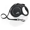 Image de flexi® Classic L | Laisse rétractable à sangle de 5 m pour chiens jusqu'à 50 kg | Noir | laisse à enrouleur pour chien | Poids : 350 g | Dimensions : 12,9 x 18,8 cm