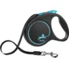 Image de Flexi M - Laisse rétractable 5 m, noir/bleu, pour chiens jusqu'à 25 kg