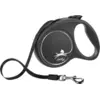 Image de Flexi Laisse rétractable Design Tape noir L - 5 m