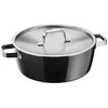 Image de WMF Fusiontec Aromatic Sauteuse à bord haut de 28 cm, cocotte de 5,9 l à induction, couvercle avec picots à condensation, céramique high-tech, anti-rayures, noir