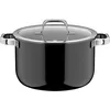 Image de WMF Fusiontec Mineral Pro 0518665290 Faitout avec couvercle, 24 cm, matériau résistant aux rayures, convient à tous les types de feux, fabriquée en Allemagne, noire