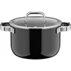 Image de WMF Fusiontec Mineral Pro 0520025290 Faitout avec couvercle, 20 cm, matériau résistant aux rayures, convient à tous les types de feux, fabriquée en Allemagne, noire