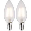 Image de Paulmann 28636 Lampe LED Bougie 2x3W ampoule dépoli poire éclairage 2700 K E14