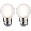 Image de Paulmann 28639 lampe LED sphérique 2x5W ampoule Dépoli ampoule éclairage 2700 K E27