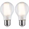 Image de Paulmann 28642 Lampe LED Standard 2x7W ampoule dépoli poire éclairage 2700 K E27