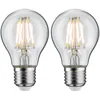 Image de Paulmann 28856 Lampe LED Poirette Filament E27 230V 2x470lm 2x5W 2700K Clair Lampes ampoule