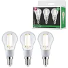 Image de Paulmann 29134 Eco-Line Filament 230V LED sphérique E14 pack de 3 100 mm 3x525lm 3x2,5W 3000K Clair ampoule