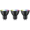 Image de Paulmann 29153 Standard 230 V Smart Home Zigbee réflecteur LED GU10 3x350lm 3x4,8W RGBW+ gradable Noir mat ampoule