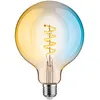 Image de Paulmann 29161 Filament 230V Smart Home Zigbee LED Globe G125 E27 600lm 7,5W Tunable White gradable Doré ampoule