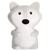 Image de Pauleen 48041 Night Fox Veilleuse Renard Batterie LED Lampe pour Chambre d'enfant avec Changement Couleur, en Silicone sans BPA, Blanc