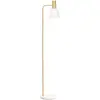 Image de Pauleen 48145 Grand Elegance lampadaire avec doré lampe à pied en blanc max25W E27 Blanc/Doré 230 V Métal