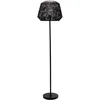 Image de Pauleen 48227 Timber Pearl Max. 20 Watt Noir Lampadaire au Look bohème en Papier tressé, métal E27, Papiergeflecht, Floor Lamp