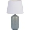 Image de Pauleen 48321 lampe à poser Glowing Hug E14 max. 20W Blanc, gris bleu tissu, céramique lampe de chevet