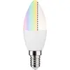 Image de Paulmann 50127 Lampe LED bougie Smart Home Zigbee RGBW 6,3 watts gradable fluocompacte dépoli Éclairage Lampes 2700 K E14