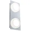 Image de Paulmann 70883 plafonnier LED Doradus carré incl. 2x4,7W éclairage de plafond Chrome éclairage de salon Métal, plastique éclairage de couloir 3000K