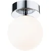 Image de Paulmann 71064 Plafonnier LED Selection Bathroom Gove IP44 3000K 400lm 230V 5W Chrome, Satin luminaire de salle de bain