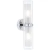 Image de Paulmann 71077 Appliques Selection Bathroom Luena IP44 E14 230V max. 2x20W gradable Chrome, Verre luminaire de salle de bain lampe de bain 2 flammes