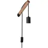 Image de Paulmann 78914 Applique Kian max. 40 watts Lampe de lecture murale Bois, Noir Liseuse Métal, Bois lampe murale E27