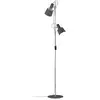 Image de Paulmann Neordic Haldar 79690 Lampe sur pied LED E14 40 W gris foncé, chrome (mat)