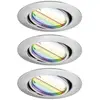 Image de Paulmann 92467 Luminaire à LED encastrable jeu de 3 LED 14.7 W fer (brossé)