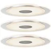 Image de Paulmann 92917 LED spots encastrés Premium Set Whirl rond gradable LED 3x6W 150 mm Alu tourné/Satin projecteurs encastrés spots encastrés