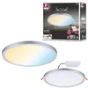 Image de Paulmann 93046 Panneau LED spots encastrés Areo VariFit IP44 ZigBee Tunable White 230 mm rond incl. 1x16 watts gradable Chrome mat plastique 3000 K