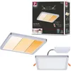 Image de Paulmann 93100 panneau LED panneau encastré Areo IP44 175x175 mm gradable sur 3 niv. carré incl. 1x13 W Bl. chaud ch mat synthétique plafonnier 2000 K