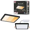 Image de Paulmann 93101 panneau LED panneau encastré Areo IP44 175x175 mm gradable sur 3 niv. carré incl. 1x13 W Bl. chaud noir synthétique plafonnier 2000 K
