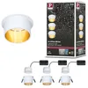 Image de Paulmann 93381 Gil Spot LED encastrable à 3 niveaux de intensité rond avec 3 x 6 W à intensité variable Blanc mat doré 2700 K