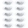 Image de Paulmann 93400 Luminaire à LED encastrable jeu de 10 LED GU10 blanc