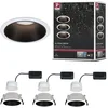 Image de Paulmann 93402 LED spot encastré Cole rond incl. 3x6,5 watts gradable Projecteur encastré Blanc, Noir mat Lampe encastrée plastique, Alu zinc Spot pour plafond 2700 K