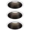 Image de Paulmann 93402 Cole Coin Spot encastrable jeu de 3 LED 6 W blanc, noir