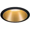 Image de Paulmann 93403 LED spot encastré Cole rond incl. 1x6,5 watts gradable Projecteur encastré Noir, Doré mat Lampe encastrée plastique, Alu zinc Spot pour plafond 2700 K