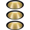 Image de Spot encastrable Paulmann 93404 Cole Coin jeu de 3 LED 6 W noir, or
