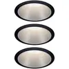 Image de Paulmann 93408 Cole Coin Spot encastrable jeu de 3 LED 18 W noir, argent